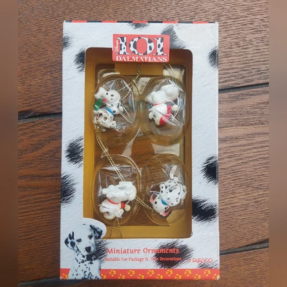 Vintage Disney 101 Dalmations Miniature Ornaments, Set Of 4 - Picture 1 of 3